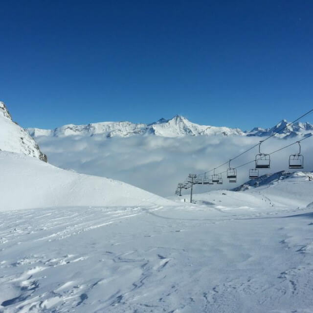 Skiing in Tignes